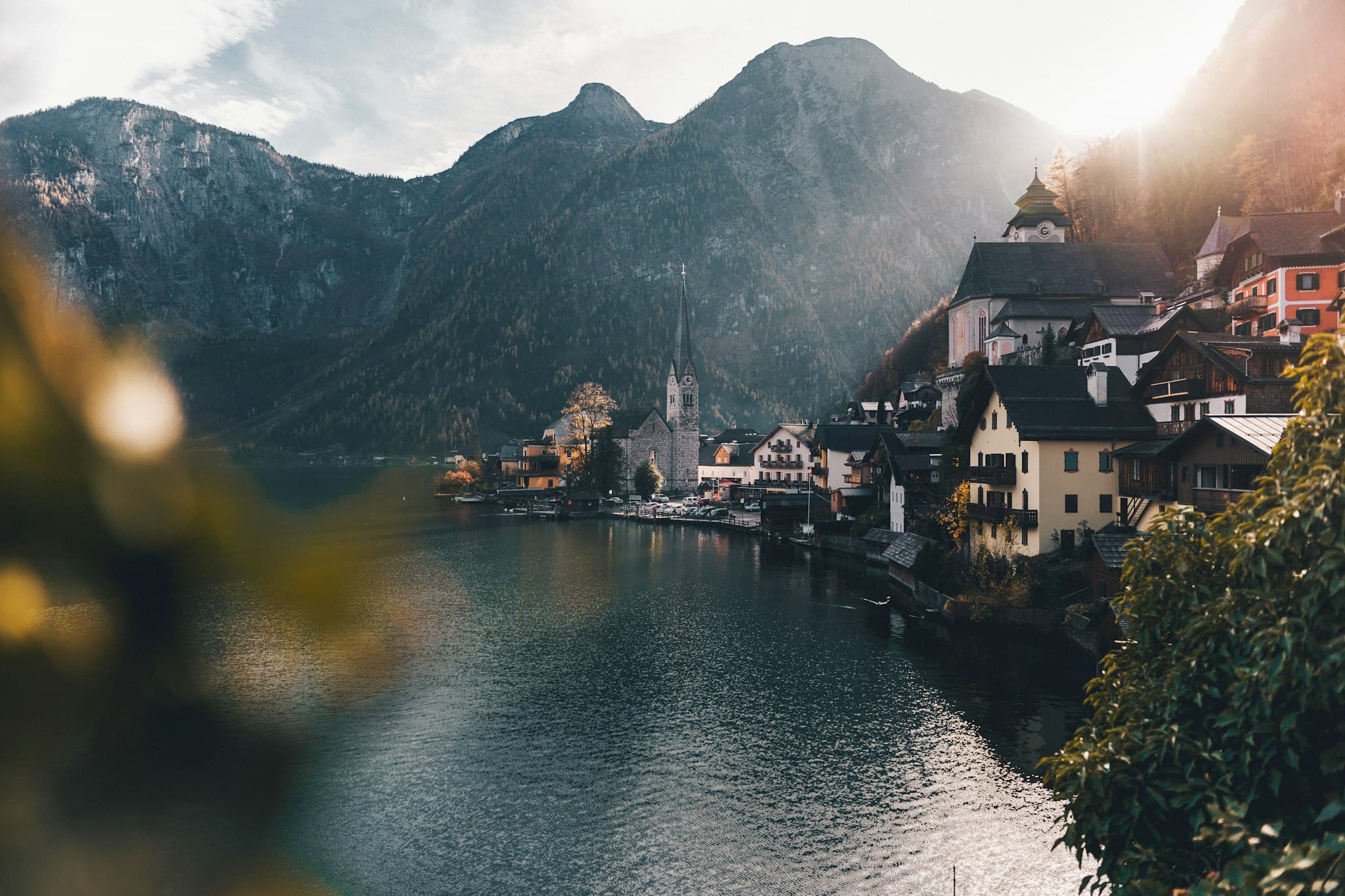 Scenic lakeside view of Hallstatt village in Austria – a dream travel destination